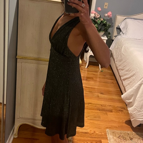 Free People Plunge Glitter mini dress size small - Picture 3 of 6
